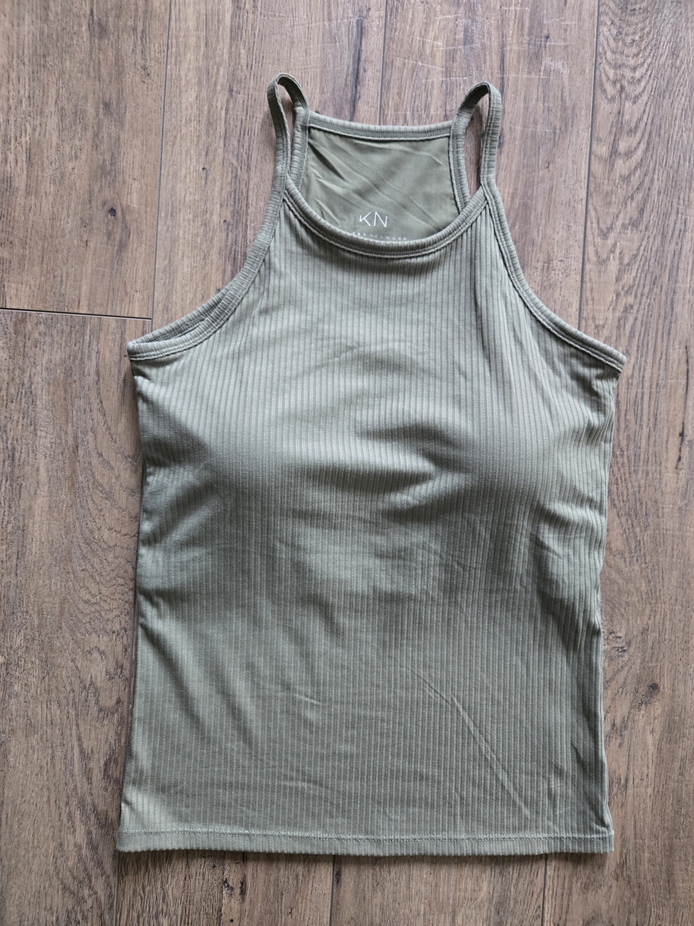 Klassy Network Olive Ribbed High Neck Brami Size M